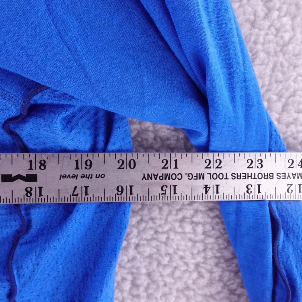 Icebreaker GT 200Merino‎ Wool Mens Large Blue 1/4 Zip Long Sleeve Base Layer Top - Picture 7 of 8